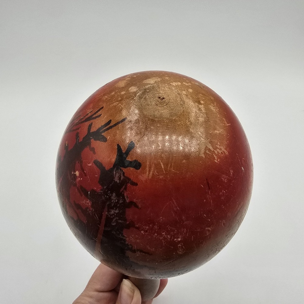 Vintage Single Wooden Wood Hand Painted Maracas - Picture 5 of 8